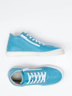 – Mid-Top Sneaker aus Kalbleder türkis*Däumling Hot