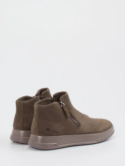 Damen Ecco – Ankle Boots aus Veloursleder in Schlammgrün