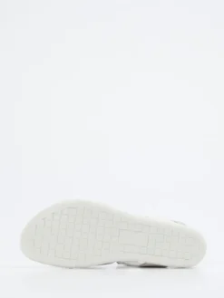 Damen Ecco – Komfortsandale aus Kalbleder Off-White