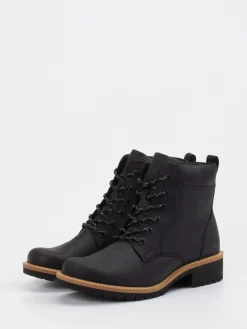 Damen Ecco – Schnürboots aus Fettleder in