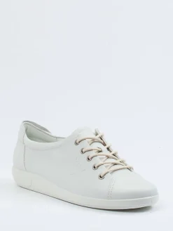 Damen Ecco – Sneaker aus Kalbleder in Offwhite