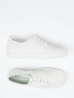 Damen Ecco – Sneaker aus Kalbleder in Elfenbein