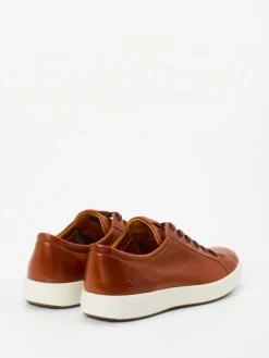 Herren Ecco – Sneaker aus Kalbleder in Cognac
