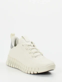 Damen Ecco – Sneaker aus Kalbleder in Offwhite
