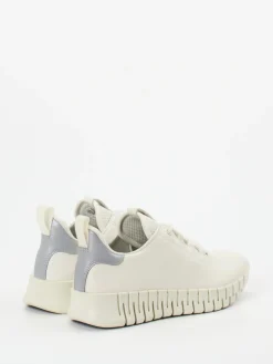Damen Ecco – Sneaker aus Kalbleder in Offwhite