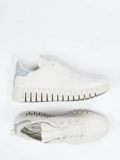 Damen Ecco – Sneaker aus Kalbleder in Offwhite