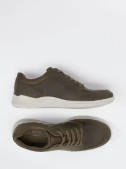 – Sneaker aus Leder und Mesh in Oliv*Ecco Discount