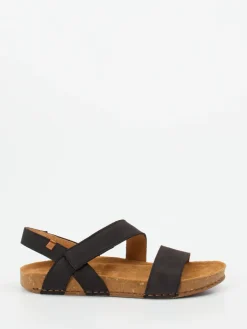 Damen El Naturalista – Komfortsandale aus Nubukleder dunkel