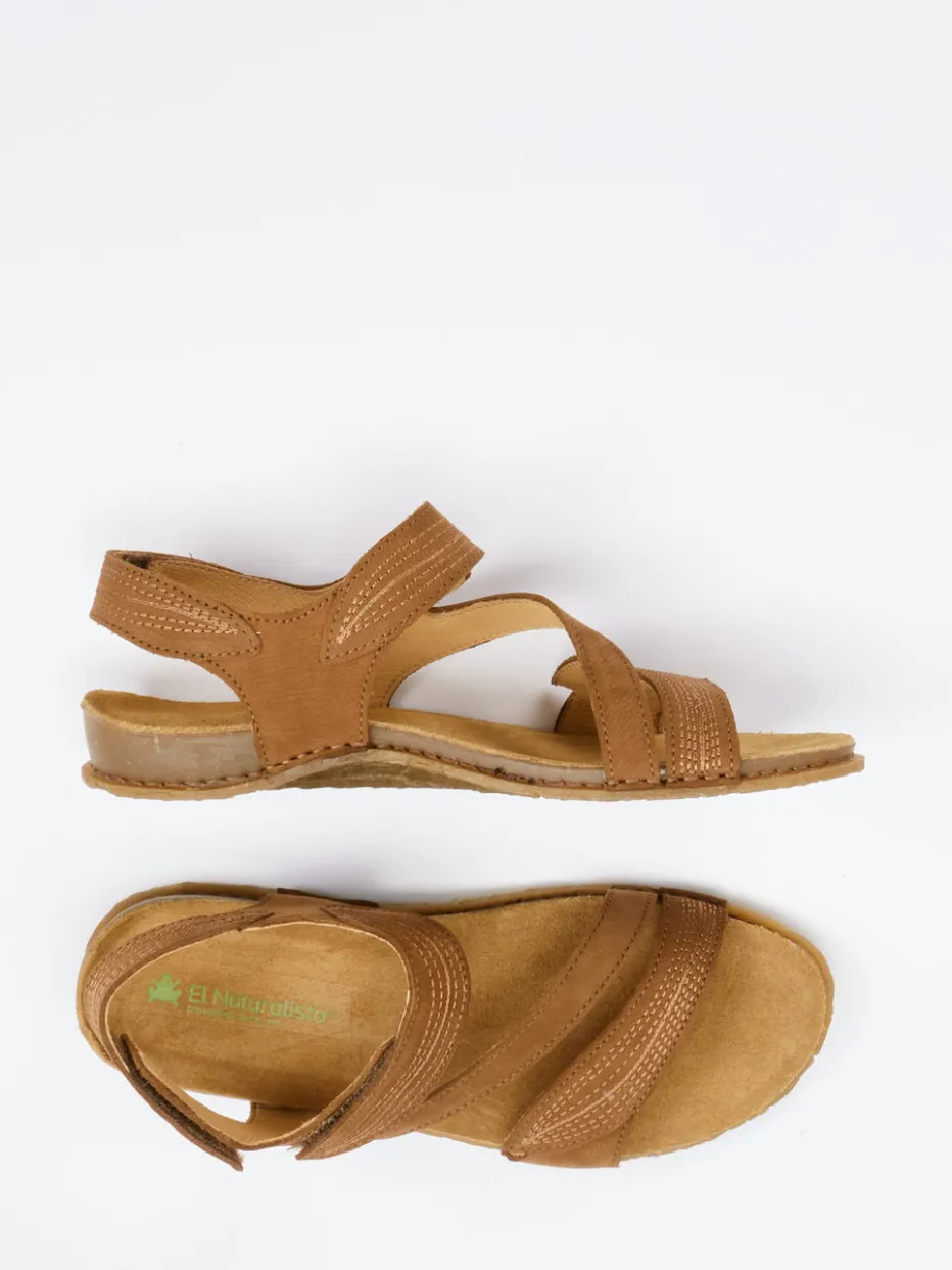 – Komfortsandalen aus Nubukleder Cognac*El Naturalista Online