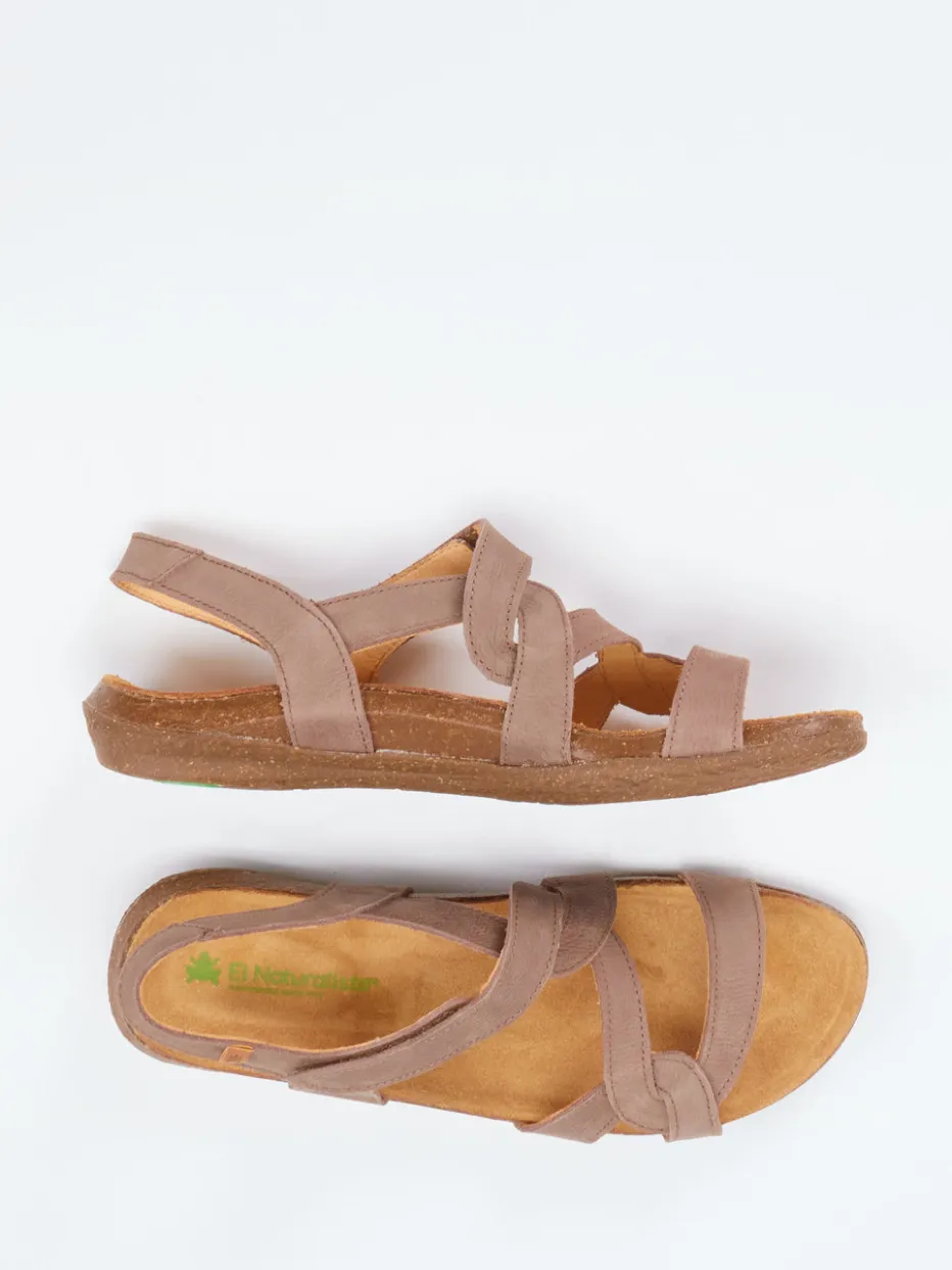 – Komfortsandalen aus Nubukleder Taupe*El Naturalista New