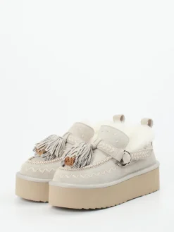 – Plateau-Loafer aus Veloursleder*Elena Iachi Discount