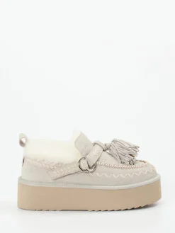 – Plateau-Loafer aus Veloursleder*Elena Iachi Discount