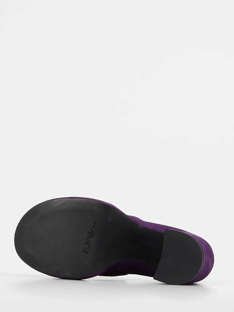 – Plateau-Loafer aus Veloursleder Violett*Elena Iachi Sale