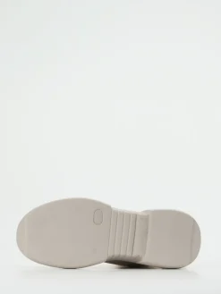 Damen Elena Iachi – Plateau-Stiefeletten aus Kalbleder Cremeweiß