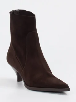 Damen Elena Iachi – Stiefelette aus Veloursleder Dunkel