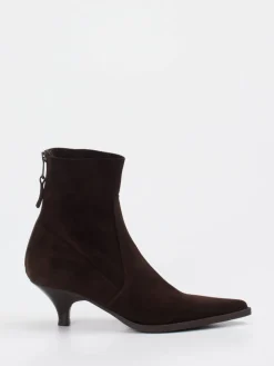 Damen Elena Iachi – Stiefelette aus Veloursleder Dunkel