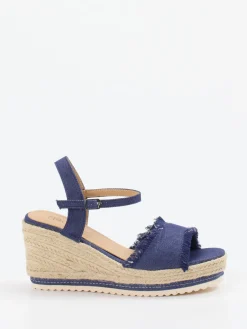 – Keilsandaletten aus Denim und Jute*Ella Cruz Hot