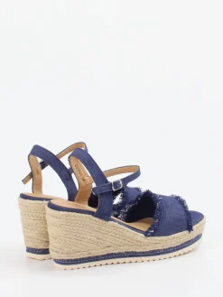 – Keilsandaletten aus Denim und Jute*Ella Cruz Hot