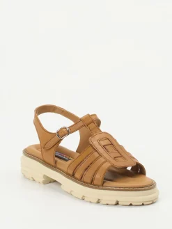 Damen Everybody – Fisherman-Sandale aus Kalbleder cognac