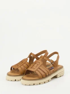 Damen Everybody – Fisherman-Sandale aus Kalbleder cognac