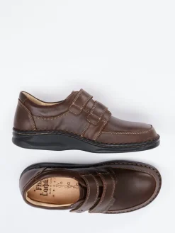 Herren Finn Comfort – Klettslipper aus Kalbleder Dunkel