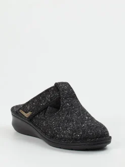 Damen Finn Comfort – Komfort-Pantoletten aus Filz anthrazit