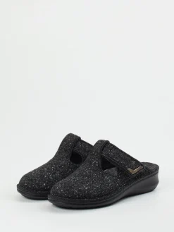 Damen Finn Comfort – Komfort-Pantoletten aus Filz anthrazit