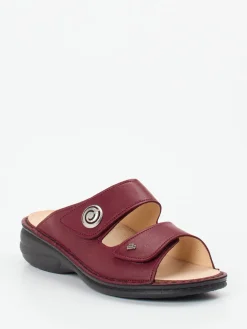 Damen Finn Comfort – Komfort-Pantolette aus Kalbleder Bordeaux