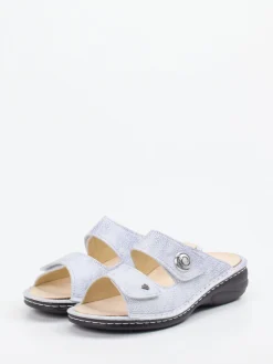 Damen Finn Comfort – Komfort-Pantolette aus geprägtem Leder