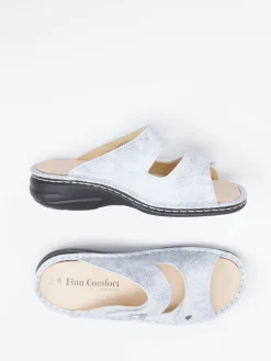 Damen Finn Comfort – Komfort-Pantolette aus geprägtem Leder