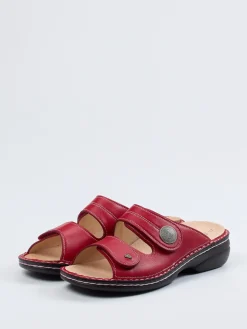 Damen Finn Comfort – Komfort-Pantolette aus Kalbleder Dunkel