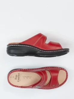 Damen Finn Comfort – Komfort-Pantolette aus Kalbleder Dunkel