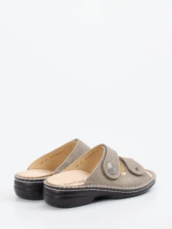 Damen Finn Comfort – Komfort-Pantolette aus Kalbleder taupe