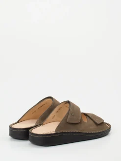 Herren Finn Comfort – Komfort-Pantolette aus Nubukleder schlammgrau