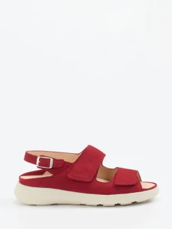 Damen Finn Comfort – Komfortsandale aus Nubukleder Dunkel