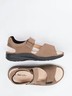 Herren Finn Comfort – Komfortsandalen aus Nubukleder Taupe