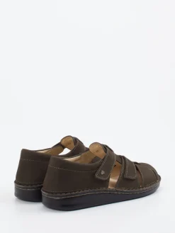 – Komfortsandale aus Nubukleder Dunkeloliv*Finn Comfort Online