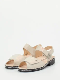 – Komfortsandale aus Metallicleder champagner*Finn Comfort Discount