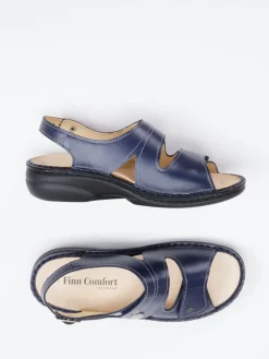 Damen Finn Comfort – Komfortsandale aus Kalbleder Dunkel