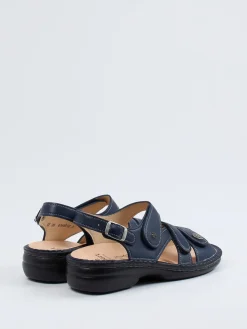 Damen Finn Comfort – Komfortsandalen aus Kalbleder Dunkel