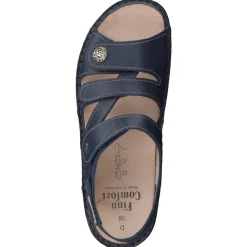 Damen Finn Comfort – Komfortsandalen aus Kalbleder Dunkel