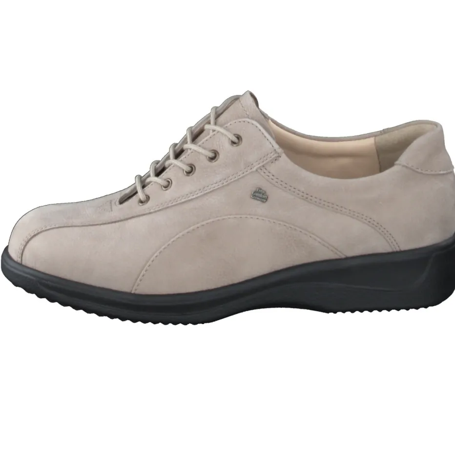 – Komfort-Schnürschuhe aus Nubukleder Beigegrau*Finn Comfort Discount