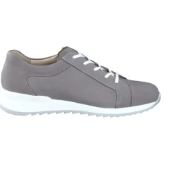 Damen Finn Comfort – Komfort-Sneaker aus Nubukleder Taupe