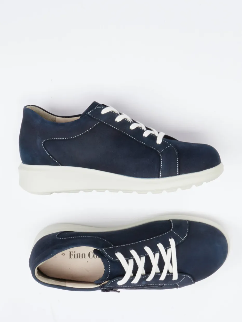 Damen Finn Comfort – Komfort-Sneaker aus Nubukleder Dunkel