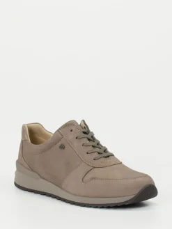 Damen Finn Comfort – Komfort-Sneaker aus Nubukleder Taupe