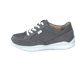 Damen Finn Comfort – Komfort-Sneaker aus Nubukleder anthrazit