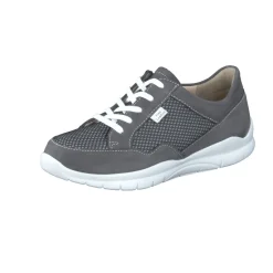 Damen Finn Comfort – Komfort-Sneaker aus Nubukleder anthrazit