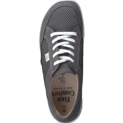 Damen Finn Comfort – Komfort-Sneaker aus Nubukleder anthrazit