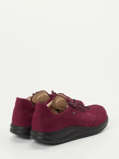 Damen Finn Comfort – Komfort-Sneaker aus Nubukleder bordeaux