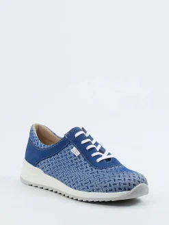 Damen Finn Comfort – Komfort-Sneaker aus Textil in Kobalt